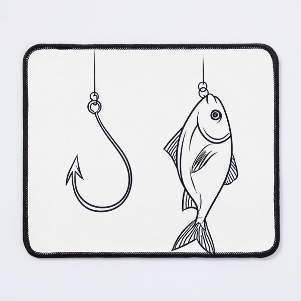 Item preview, Hook and Fish | T-Shirt designed and sold by NicolasGlowArt.