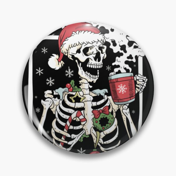 Item preview, Christmas Skeleton With Smiling Skull Drinking Coffee Latte Swea		 designed and sold by jotyarneimis8.