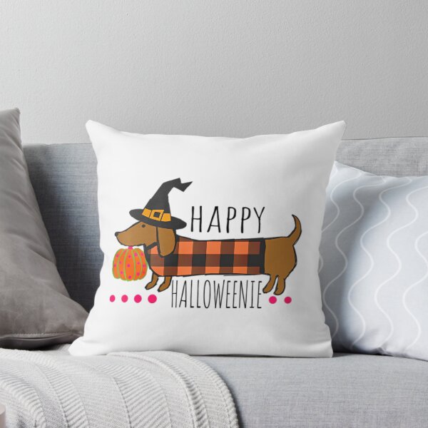 Item preview, Funny Happy Halloweenie Dachshund Halloween Buffalo Plaid Swea		 designed and sold by ebzmibxeyg99.