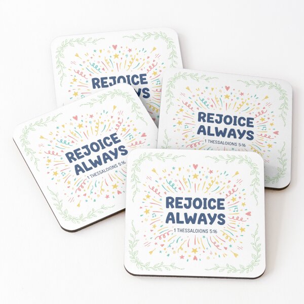 Item preview, Playful Rejoice Always Christian Bible Verse Artwork. designed and sold by loveandlightrb.