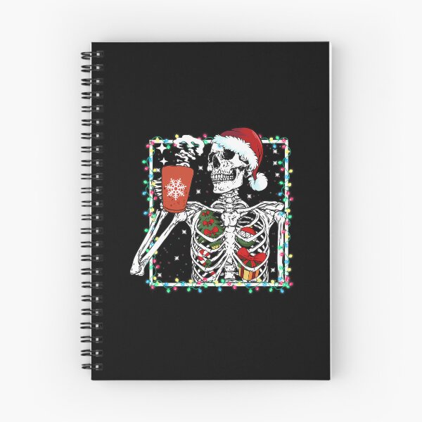 Item preview, Christmas Skeleton With Smiling Skull Drinking Coffee Latte 		 designed and sold by jotyarneimis8.