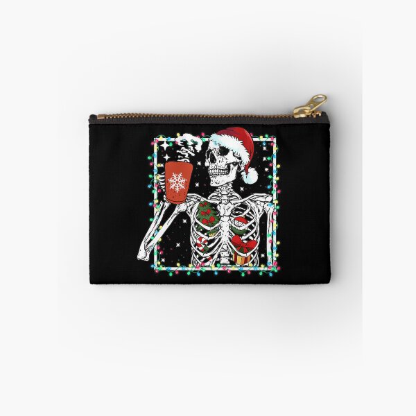 Item preview, Christmas Skeleton With Smiling Skull Drinking Coffee Latte 		 designed and sold by jotyarneimis8.