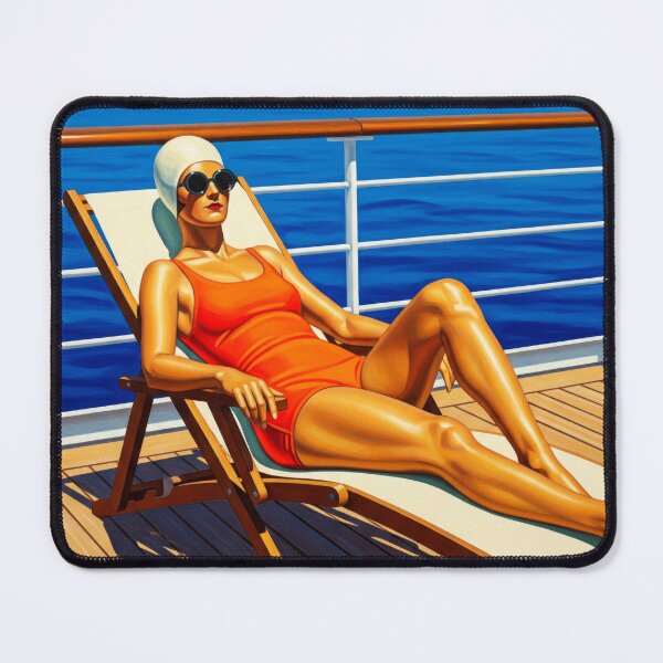 Item preview, The Lido Deck - Original Art Deco Artwork designed and sold by elektronen.
