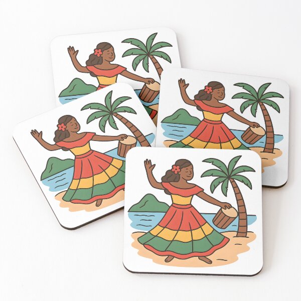 Item preview, Mauritius Sega Dance Illustration – Traditional Island Culture Art designed and sold by darryllouis245.