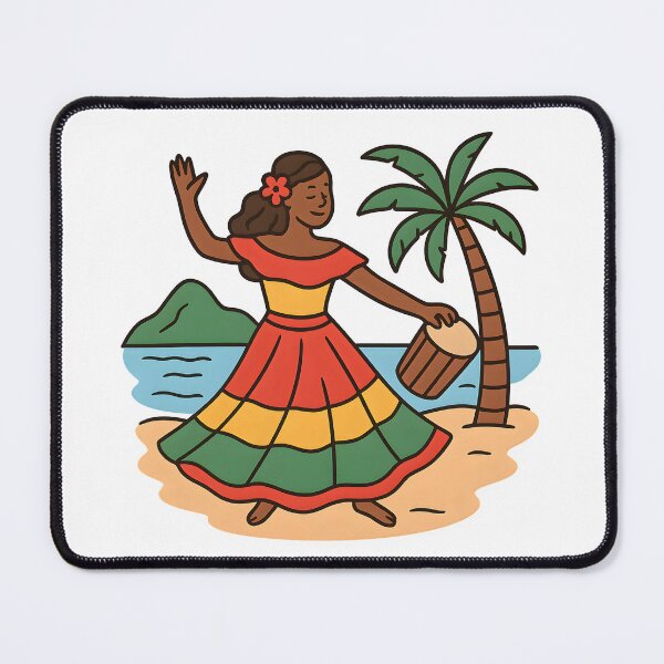 Item preview, Mauritius Sega Dance Illustration – Traditional Island Culture Art designed and sold by darryllouis245.