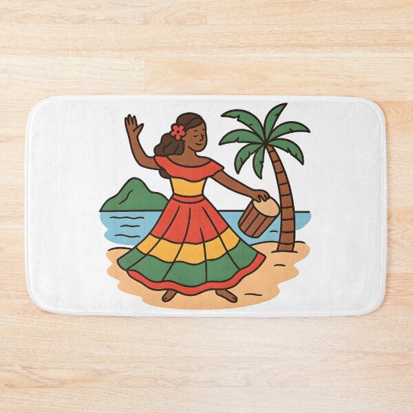 Item preview, Mauritius Sega Dance Illustration – Traditional Island Culture Art designed and sold by darryllouis245.