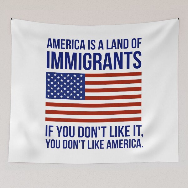 Item preview, America is a land of immigrants.  designed and sold by Rachel the Artist .