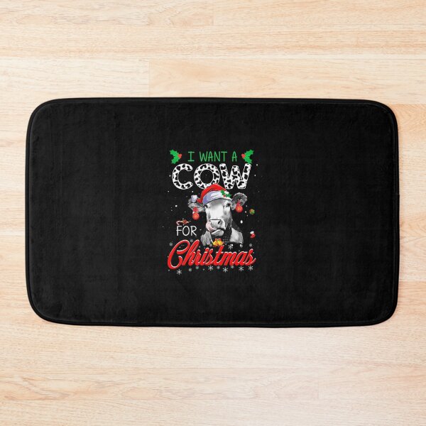 Item preview, I Want A Cow For Christmas Xmas Lights Santa Cow 		 designed and sold by hnlowvlih41.