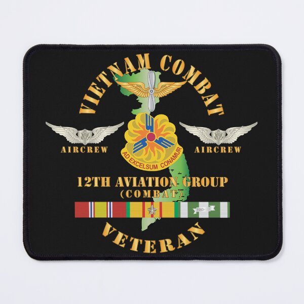 Item preview, Army - Vietnam Combat Aviation Vet w Air Crew Badges - 12th  AVN Group Combat X 300 designed and sold by Military Insignia Products.