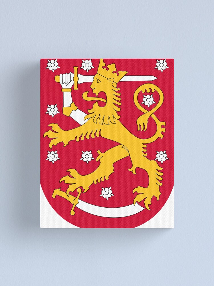 Coat Of Arms Of Finland Canvas Print By Yaelledark Redbubble