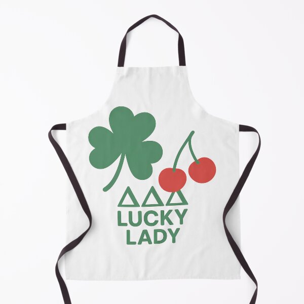 Item preview, Tri Delta Lucky Lady – Clover & Cherry Sorority Sticker designed and sold by summer-loving.