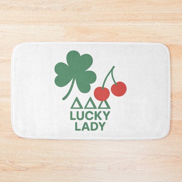 Item preview, Tri Delta Lucky Lady – Clover & Cherry Sorority Sticker designed and sold by summer-loving.