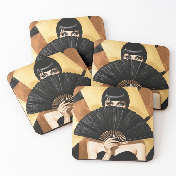Item preview, The Black Fan - Original Art Deco Artwork designed and sold by elektronen.