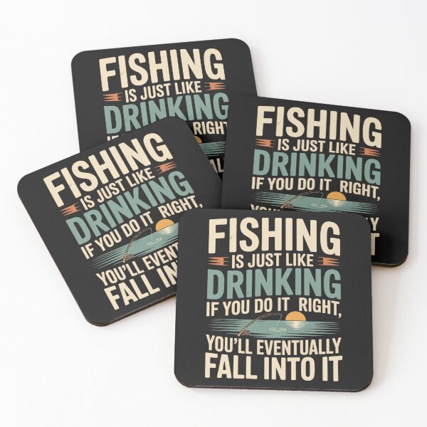Item preview, Fishing like Drinking designed and sold by NicolasGlowArt.