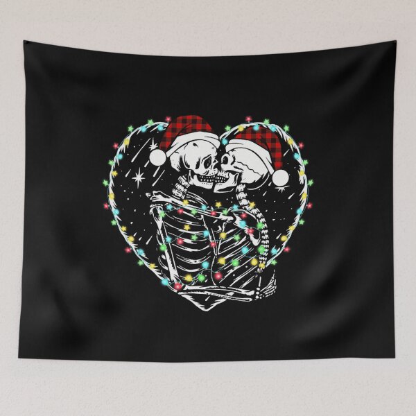 Item preview, Christmas Skeletons Kissing Horror Xmas Lights Dark Humor 		 designed and sold by jotyarneimis8.