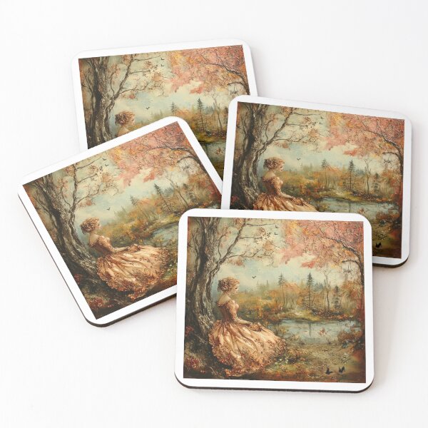Item preview, Victorian Lady in Autumn – Romantic Landscape Art designed and sold by CraftedHome.