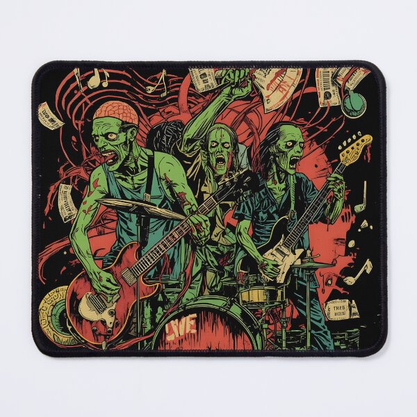 Item preview, Zombie Mash Band: Undead Tour 2025 - Retro Horror Punk Halloween Poster designed and sold by nuwanari.