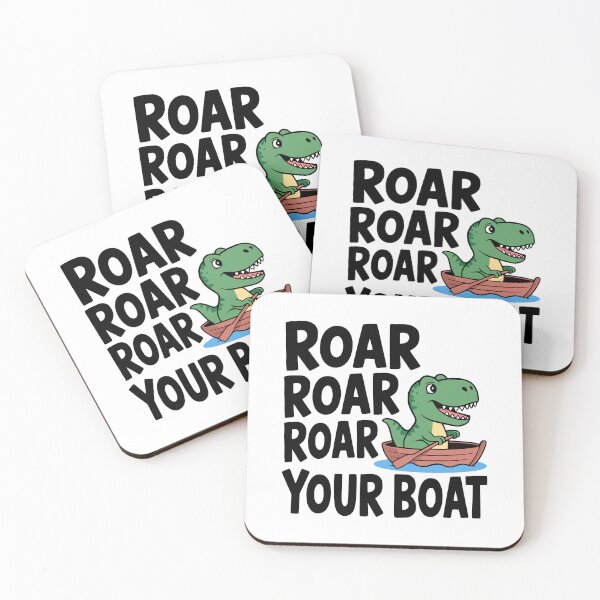Item preview, Roar Roar Roar Your Boat! Cute Dinosaur Pun designed and sold by PMCreative.
