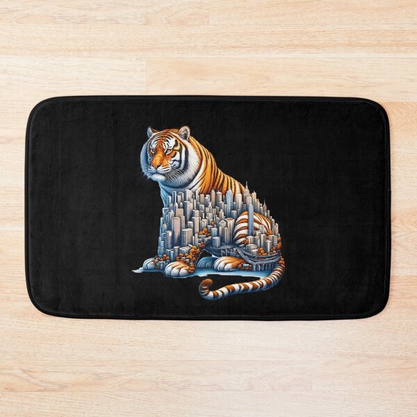 Item preview, Beautiful tiger with a big city on its body. designed and sold by ReneMM.