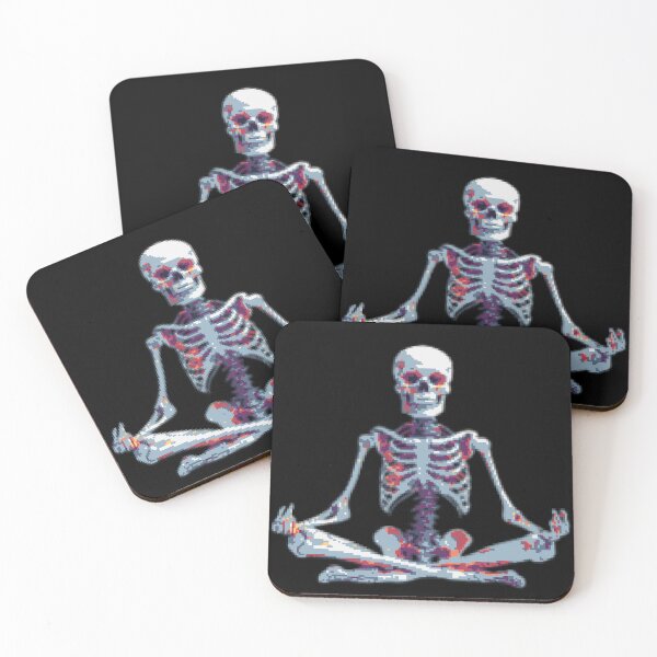 Item preview, Pixel Meditating Skeleton designed and sold by Planetation.