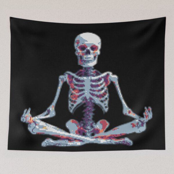 Item preview, Pixel Meditating Skeleton designed and sold by Planetation.