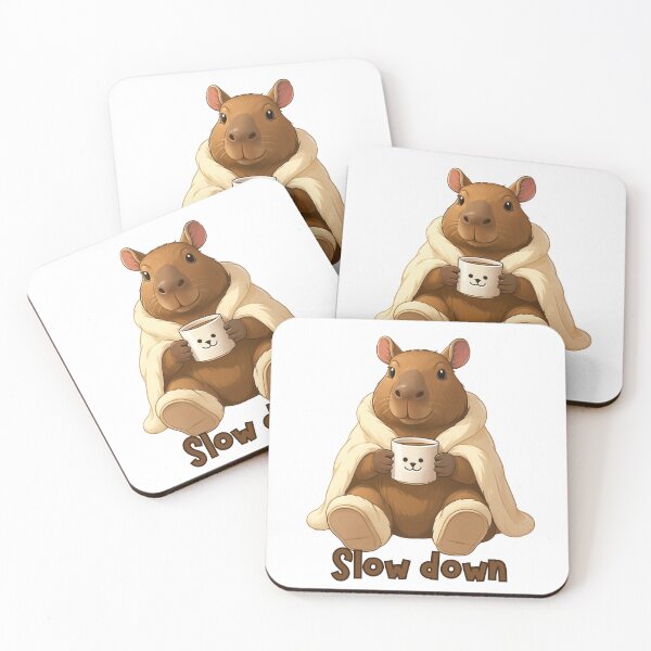 Item preview, Cozy Capybara with Coffee designed and sold by Digitalka.