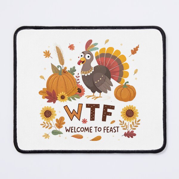 Item preview, WTF Thanksgiving Feast Tee – Welcome to the Feast Table with Pumpkins, Turkey & Fall Vibes designed and sold by Zyorakhi Fashion.