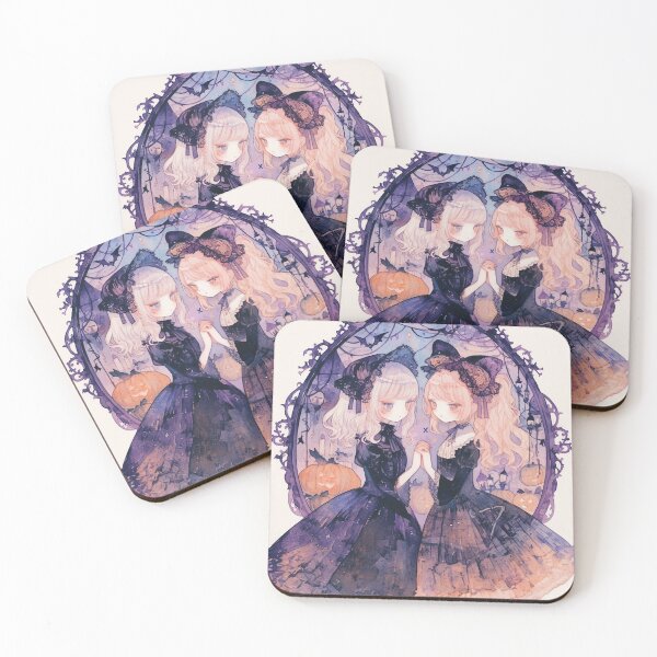 Item preview, Sweet Gothic Twins Watercolor Halloween Art designed and sold by SweetSprash.