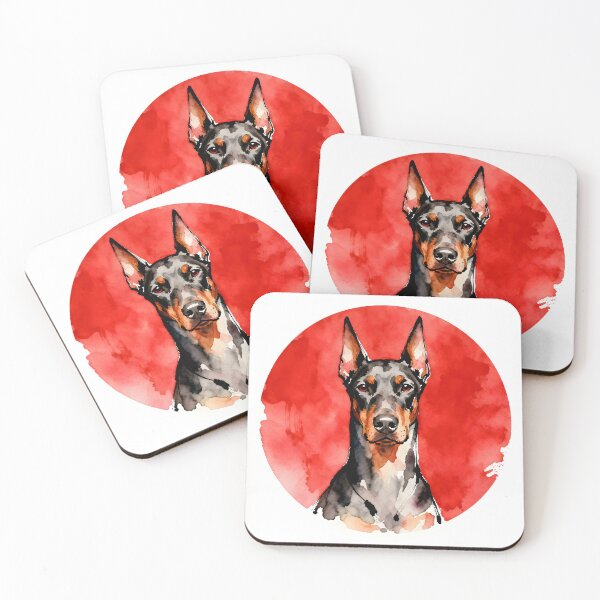 Item preview, Dobermann watercolor drawing designed and sold by barbastyle.