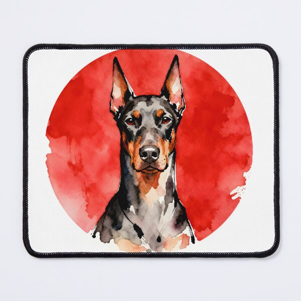 Item preview, Dobermann watercolor drawing designed and sold by barbastyle.