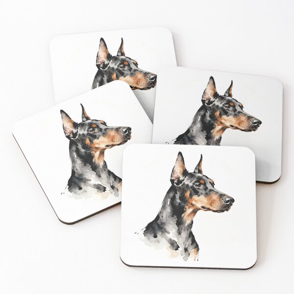 Item preview, Dobermann watercolor style drawing designed and sold by barbastyle.