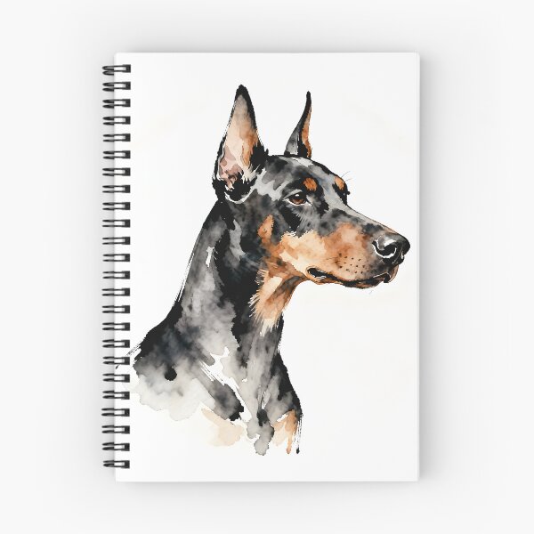 Item preview, Dobermann watercolor style drawing designed and sold by barbastyle.