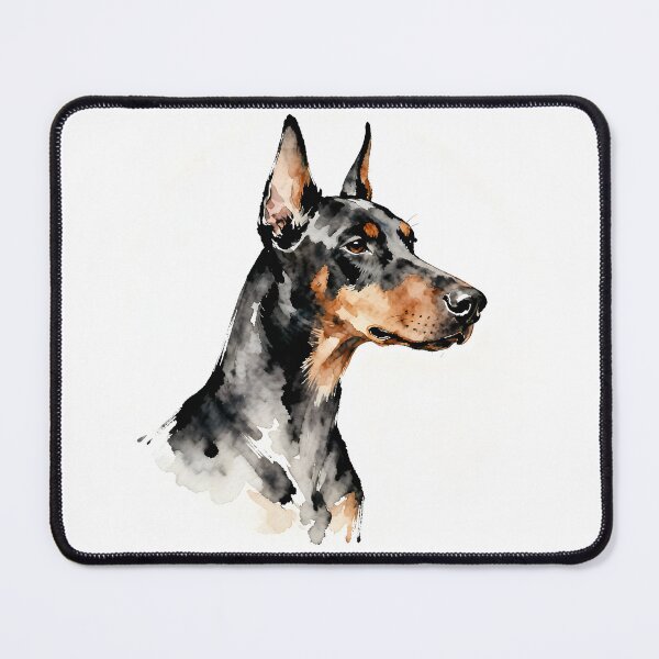 Item preview, Dobermann watercolor style drawing designed and sold by barbastyle.