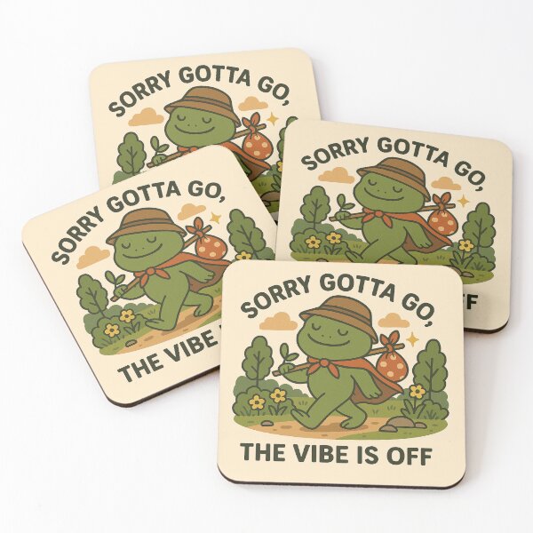 Item preview, Sorry Gotta Go Frog , Funny Meme Vibe Off Illustration designed and sold by Florarts.