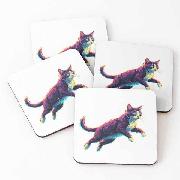 Item preview, Neon Low Poly Cosmic Cat designed and sold by bsbd-action.