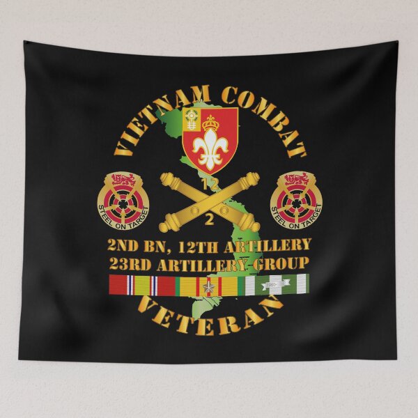 Item preview, Army - Vietnam Combat Vet w 2nd Bn 12th Artillery - 23rd Artillery Group w VN SVC designed and sold by Military Insignia Products.