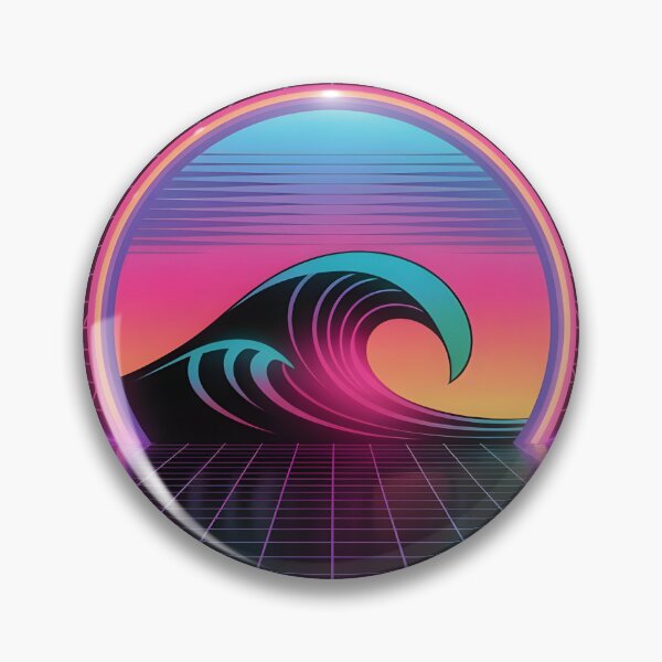 Item preview, Synthwave Sunset Over the Ocean designed and sold by 404wearpl.