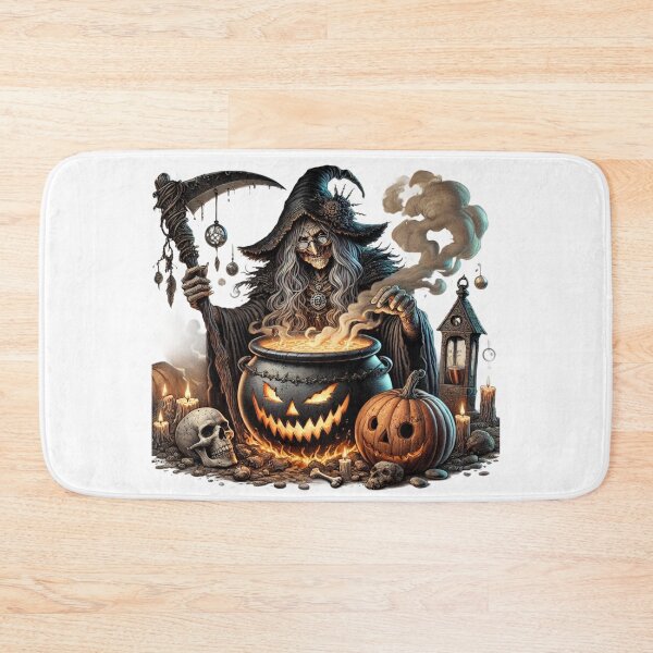 Item preview, Witch and the Haunted Cauldron – Dark Fantasy Halloween Art designed and sold by CelticSoulShop.
