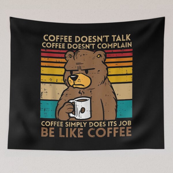 Item preview, El café no habla, quejarse, oso, refrán divertido designed and sold by cistmallisg.
