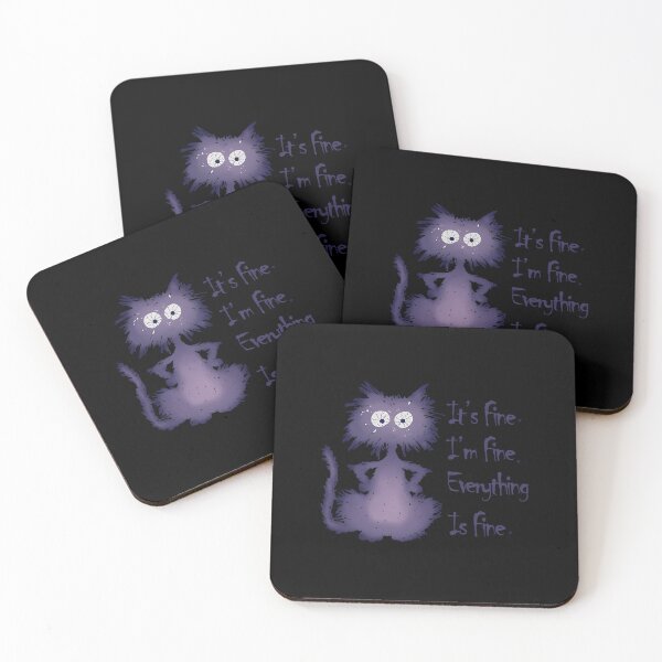 Item preview, IT’S FINE IM FINE Everything Is Fine Funny Cat 	1	 designed and sold by djeudarisian.