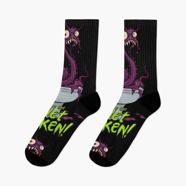 Item preview, Beware the Toilet Kraken – a hilarious bathroom monster attack design! designed and sold by DopeVibeStuff.