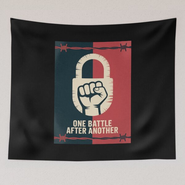 Item preview, Fist and Padlock One Battle After Another Art designed and sold by Enea Kelo.