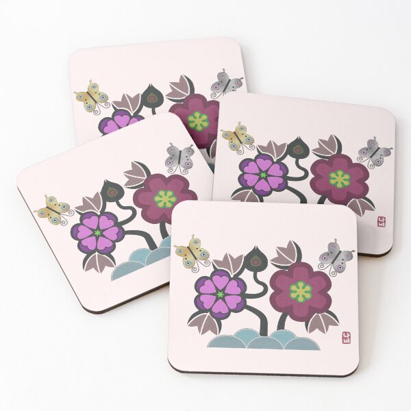 Item preview, Beautiful butterflies on Flowers Korean Art Style designed and sold by Anicue.