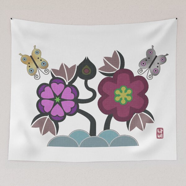 Item preview, Beautiful butterflies on Flowers Korean Art Style designed and sold by Anicue.