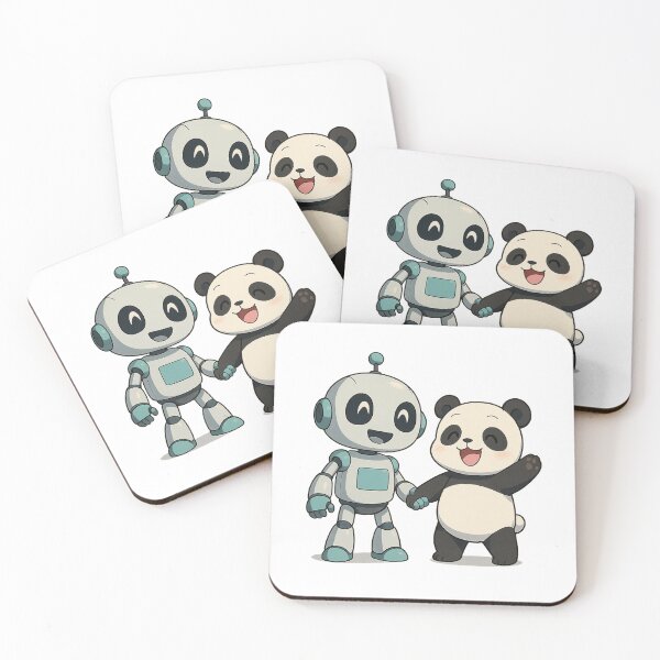 Item preview, Happy Robot Happy Panda designed and sold by OhUTees.