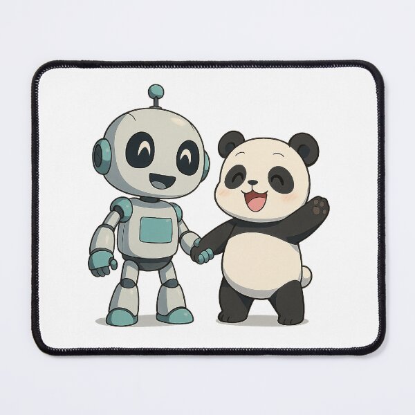 Item preview, Happy Robot Happy Panda designed and sold by OhUTees.
