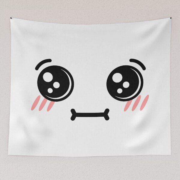 Item preview, Cute kawaii blushing confused face designed and sold by BlushyPrint.