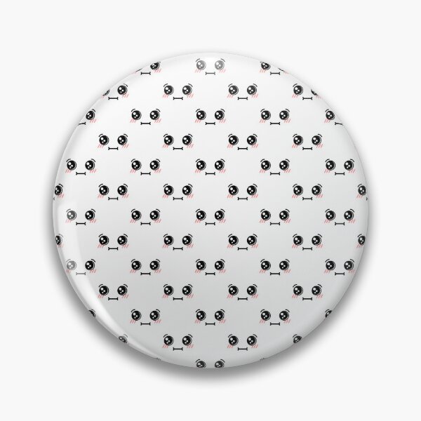 Item preview, Cute kawaii blushing confused face pattern designed and sold by BlushyPrint.