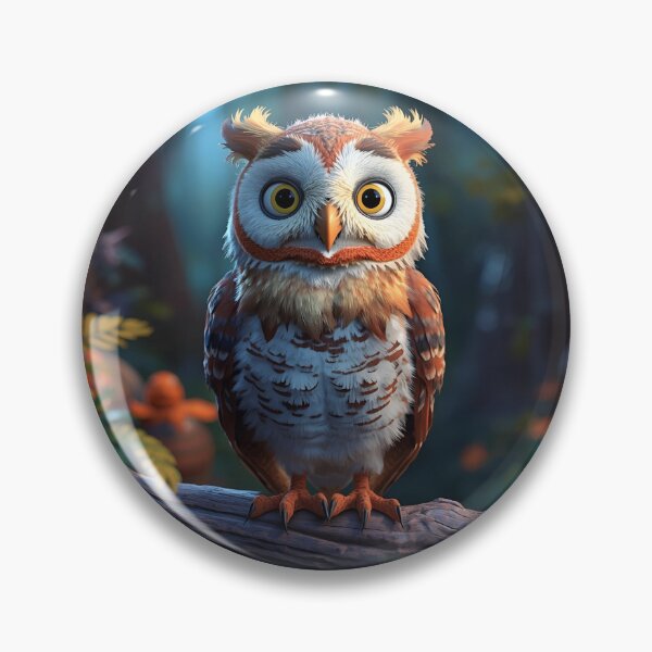 Item preview, Owl Jolson sits on a branch, amazed designed and sold by SweetRossel.