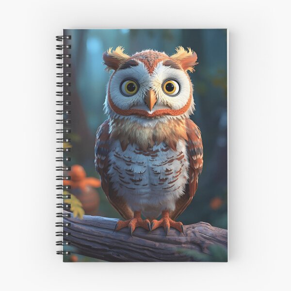Item preview, Owl Jolson sits on a branch, amazed designed and sold by SweetRossel.
